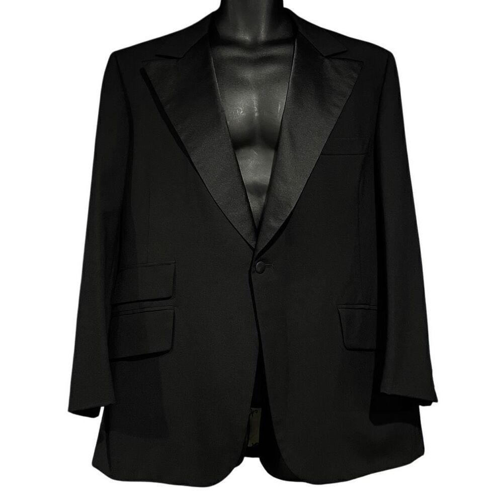 Sir Formal Lord West Black Peak Lapel Tuxedo Jacket Men’s 43R